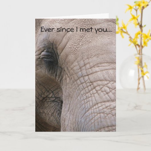 ゾウ忘れエのあいさつカードが使えない カード (黄色い花)