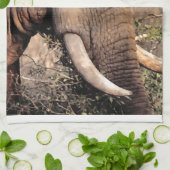 ゾウ愛好家アート キッチンタオル (折り畳み)