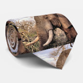 ゾウ愛好家アート ネクタイ (ロール)