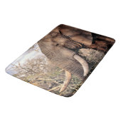 ゾウ愛好家アート バスマット (アングル)