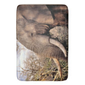 ゾウ愛好家アート バスマット (正面縦)