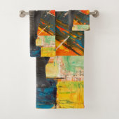 ゾウ抽象芸術カラーバスルーム バスタオルセット (インサイチュ)