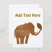 ゾウ族の環境砂漠の招待状 招待状 (正面/裏面)