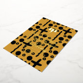 ゾウ族アフリカインディアン結婚ズプレス 箔招待状 (回転した状態)