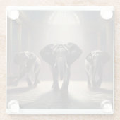 ゾウ有酸素性舞踊教室 ガラスコースター (裏面)