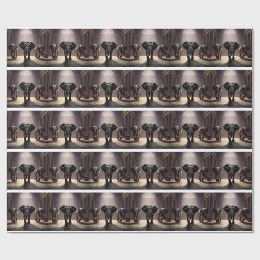 ゾウ有酸素性舞踊教室 ラッピングペーパー (フラット)