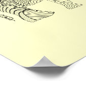 ゾウ柄のアートプリントポスター ポスター (角)