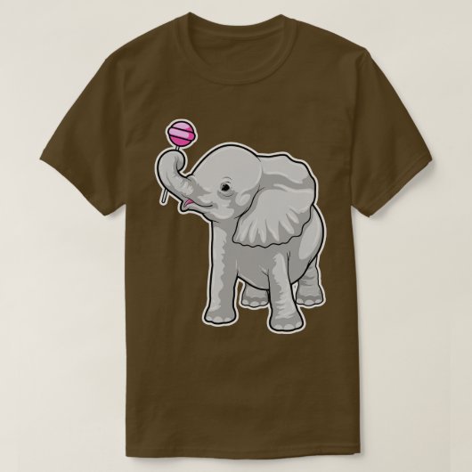 ゾウ棒つきキャンデー Tシャツ (デザイン正面)