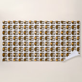 ゾウ模様の中和 ビーチタオル (正面)