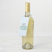 ゾウ水瓶用ラベル吊りハンガー ボトルネックタグ (アングル)