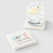 ゾウ漫画タイ語のアルファベットのコースター ストーンコースター (横)