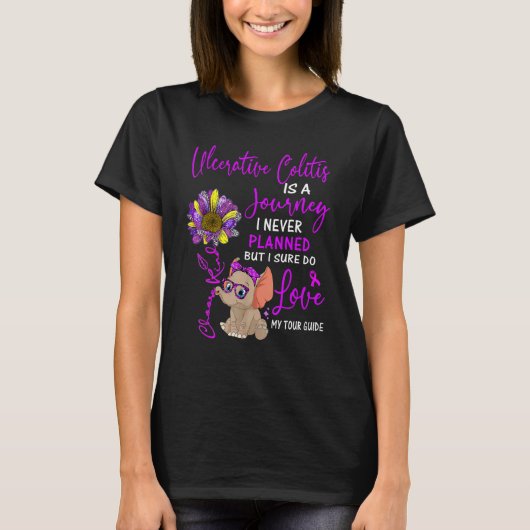 ゾウ潰瘍性大腸炎は旅の旅 Tシャツ (正面)