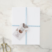 ゾウ熱い空気バルーンボホ赤ちゃんシャワー ギフトタグ (より糸付き)