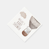 ゾウ熱い空気バルーンボホ赤ちゃんシャワー スタンダードカクテルナプキン (角)