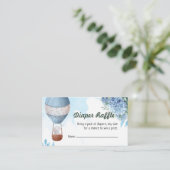 ゾウ熱気球おむつラッフルカード エンクロージャーカード (スタンド正面)