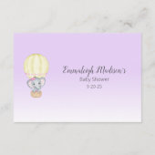 ゾウ熱気球ブックスベビー紫 エンクロージャーカード (裏面)