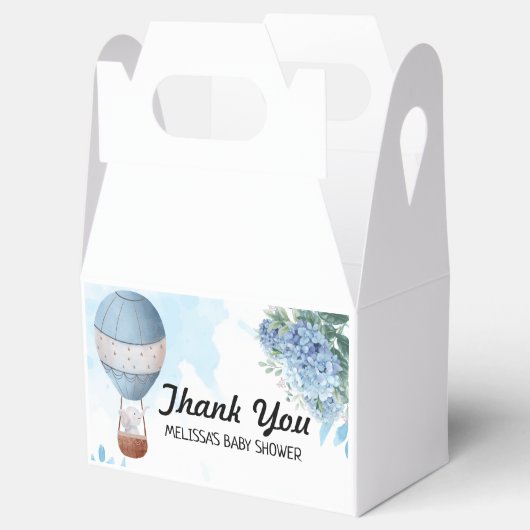 ゾウ熱気球ブルーアジサイ感謝していユー フェイバーボックス (オープン)