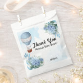 ゾウ熱気球ブルーアジサイ フェイバーバッグ (クリップ留めされた状態)