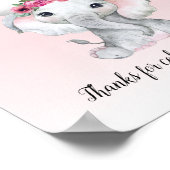 ゾウ熱気球ベビーシャワートリートメント ポスター (角)