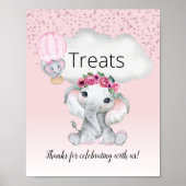 ゾウ熱気球ベビーシャワートリートメント ポスター (正面)