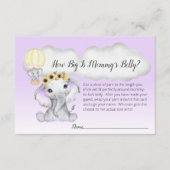 ゾウ熱気球ママの腹サイズ紫 エンクロージャーカード (正面)