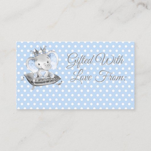 ゾウ王子ディスプレイシャワー エンクロージャーカード (裏面)