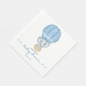 ゾウ男の赤ちゃんシャワー スタンダードランチョンナプキン (角)