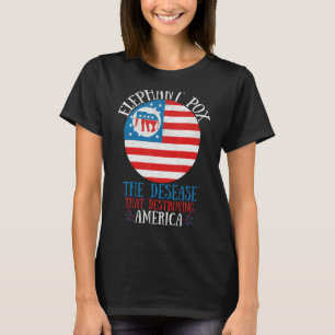 ゾウ痘アメリカを破壊する病気 Tシャツ