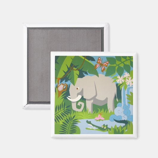 ゾウ磁石 マグネット (正面/裏面)