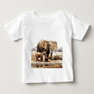ゾウ科 ベビーTシャツ