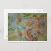 ゾウ科 ポストカード (正面/裏面)