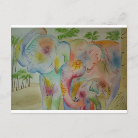 ゾウ科 ポストカード (正面)