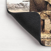 ゾウ科 マウスパッド (コーナー)