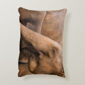 ゾウ科:野生動物威厳のある科 アクセントクッション (裏面(縦))