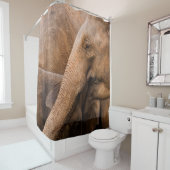 ゾウ科：野生動物威厳のある科 シャワーカーテン (インサイチュ)
