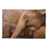 ゾウ科:野生動物威厳のある科 枕カバー (裏面)