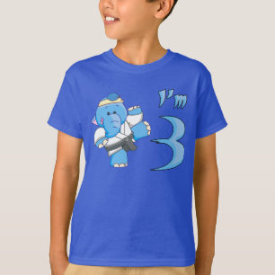 ゾウ空手3歳の誕生日 Tシャツ