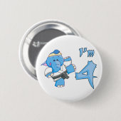 ゾウ空手4歳の誕生日 缶バッジ (正面&裏面)