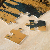 ゾウ群ヴィンテージ ジグソーパズル (側面)