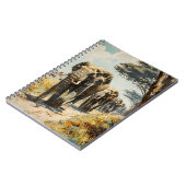 ゾウ群ヴィンテージ ノートブック (左側)