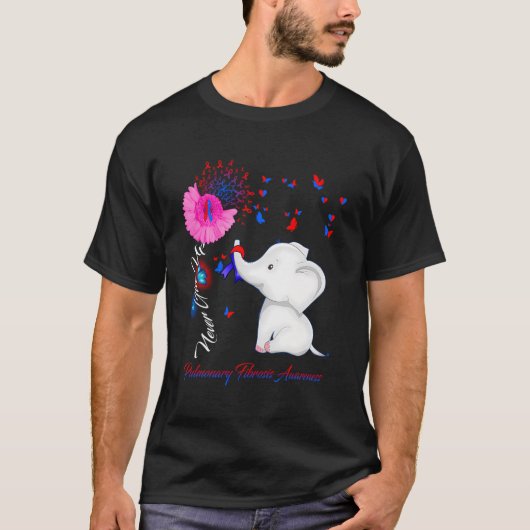 ゾウ肺線維症認識度帯 Tシャツ (正面)