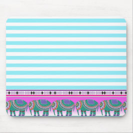 ゾウ華美ンアクアストリップトレンディー マウスパッド