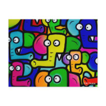 ゾウ落書き葉書Ver.2