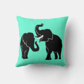 ゾウ装飾用クッション-カスタムの色 クッション (裏面)