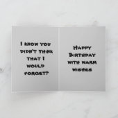 ゾウ誕生日カード カード (内部)