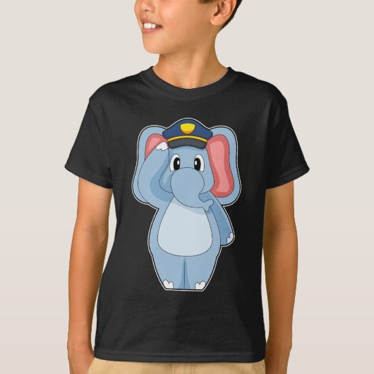 ゾウ警官 Tシャツ (正面)