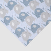 ゾウ赤ちゃんシャワーほこりっぽい青い工芸品 薄葉紙 (詳細)