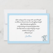 ゾウ赤ちゃんシャワーサンキューカード サンキューカード (裏面)