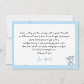 ゾウ赤ちゃんシャワーサンキューカード サンキューカード (裏面)