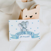 ゾウ赤ちゃんシャワーサンキューカード サンキューカード